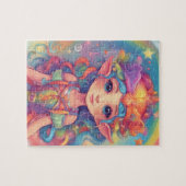 Schattigee elfprinses in betoverd bos legpuzzel (Horizontaal)