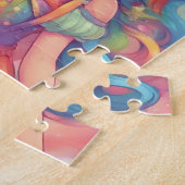 Schattigee elfprinses in betoverd bos legpuzzel (Zijkant)