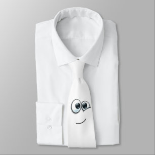 Schattigee emoji met aanpasbare achtergrond stropdas