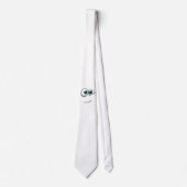 Schattigee emoji met aanpasbare achtergrond stropdas (Voorkant)