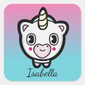 Schattigee Emoji Ombre Naam Stickers (Voorkant)