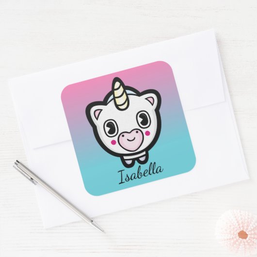 Schattigee Emoji Ombre Naam Stickers (Envelop)