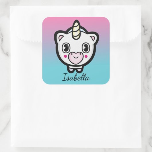 Schattigee Emoji Ombre Naam Stickers (Tas)