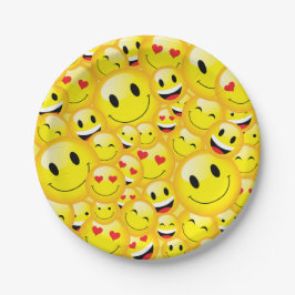 Schattigee Emoji Party Emoticon Happy Faces Papieren Bordje