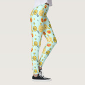 "Schattigee Emoji Pattern Enjoy Faces" Leggings (Rechts)