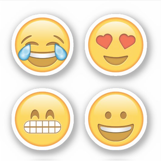Schattigee Emoji Stickers Harten LOL (Voorkant)