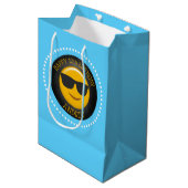 Schattigee Emoji verjaardagsfeestje gepersonalisee Medium Cadeauzakje (Voorkant Gekanteld)