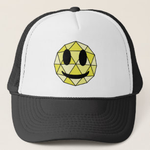 Schattigee Emoticon Geometrische Emoji Geel Happy  Trucker Pet