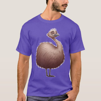 Schattigee Emu Bird in Cartoon Style meisje T-shirt