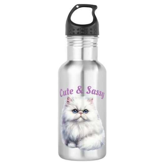 Schattigee en brutale kat waterfles  (Voorkant)