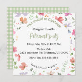 Schattigee en chique uitnodiging voor een pensioen (Voorkant / Achterkant)