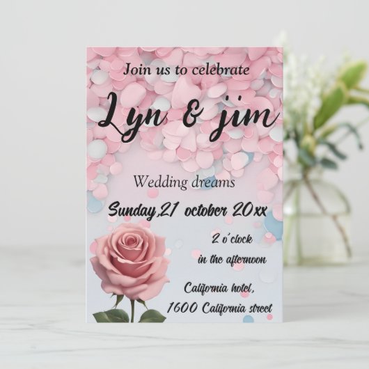 Schattigee en coole bruiloft kaart (Staand voorkant)