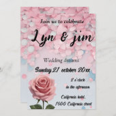 Schattigee en coole bruiloft kaart (Voorkant / Achterkant)