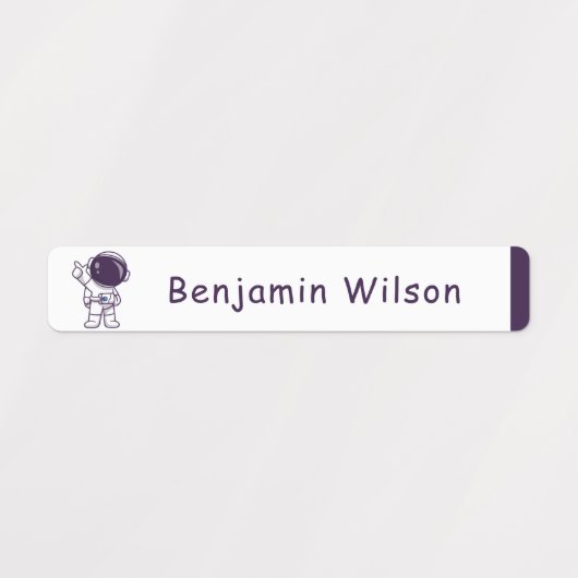 Schattigee en eenvoudige astronaut aangepaste Kind Labels (Design 1)