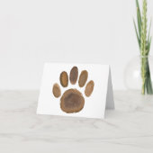 Schattigee en eenvoudige Paw Print BLANCO Kaart (Voorkant)