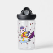 Schattigee en eenvoudige roze bloemeneenhoorn in r waterfles (Voorkant)