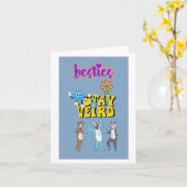 Schattigee en eigenzinnige Besties Funny Galentine Kaart (Gele Bloem)