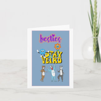 Schattigee en eigenzinnige Besties Funny Galentine Kaart