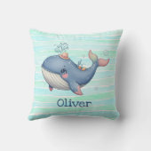 Schattigee en eigenzinnige kleine walvis kussen (Achterkant)