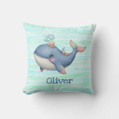 Schattigee en eigenzinnige kleine walvis kussen (Voorkant)