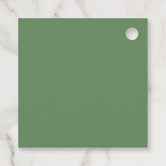 Schattigee en Elegante Doop Waterverf Groene blade Bedankjes Labels (Achterkant)