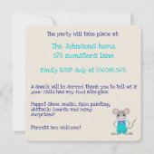 Schattigee en elegante kleine muis aangepaste Verj Kaart (Achterkant)