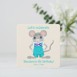 Schattigee en elegante kleine muis aangepaste Verj Kaart