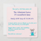 Schattigee en elegante kleine muis aangepaste Verj Kaart (Achterkant)