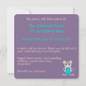 Schattigee en elegante kleine muis aangepaste Verj Kaart (Achterkant)