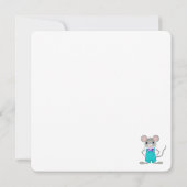 Schattigee en elegante kleine muis aangepaste Verj Notitiekaartje (Achterkant)