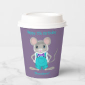Schattigee en elegante kleine muis aangepaste Verj Papieren Bekers (Voorkant)