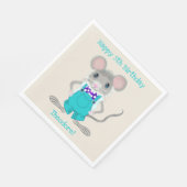 Schattigee en elegante kleine muis aangepaste Verj Servet (Hoek)