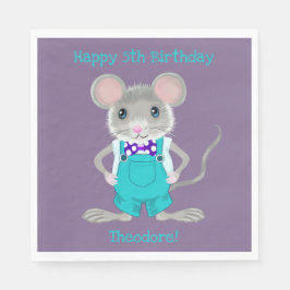 Schattigee en elegante kleine muis aangepaste Verj Servet