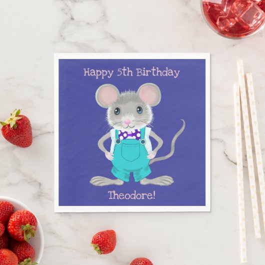 Schattigee en elegante kleine muis aangepaste Verj Servet (Insitu)