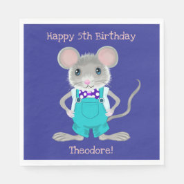 Schattigee en elegante kleine muis aangepaste Verj Servet