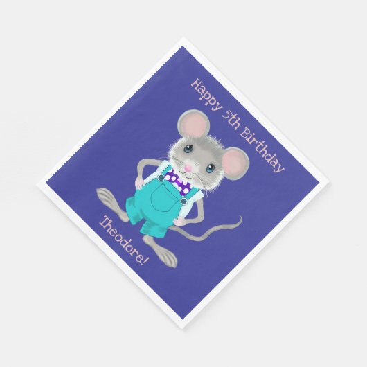 Schattigee en elegante kleine muis aangepaste Verj Servet (Hoek)