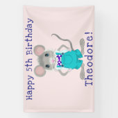 Schattigee en elegante kleine muis aangepaste Verj Spandoek (Verticaal)