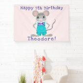 Schattigee en elegante kleine muis aangepaste Verj Spandoek (Insitu)