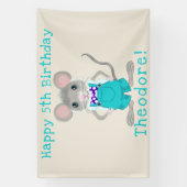 Schattigee en elegante kleine muis aangepaste Verj Spandoek (Verticaal)