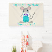 Schattigee en elegante kleine muis aangepaste Verj Spandoek (Insitu)