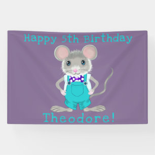 Schattigee en elegante kleine muis aangepaste Verj Spandoek