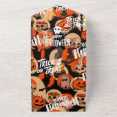 Schattigee en enge Halloween Spooky vibes All In One Uitnodiging (Buitenkant)