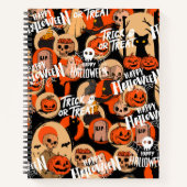 Schattigee en enge Halloween Spooky vibes Notitieboek (Voorkant)