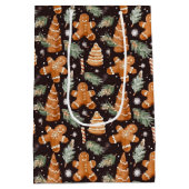Schattigee en feestelijke peperkoek kerst medium cadeauzakje (Achterkant)