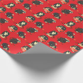 Schattigee en Funny Christmas Cats Cadeaupapier (Hoek)