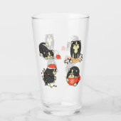 Schattigee en Funny Christmas Cats Glas (Achterkant)