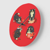 Schattigee en Funny Christmas Cats Grote Klok (Hoek)