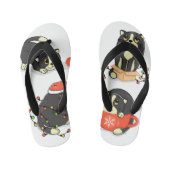 Schattigee en Funny Christmas Cats Kinder Teenslippers (Voetbed)