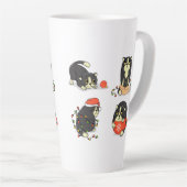 Schattigee en Funny Christmas Cats Latte Mok (Rechterhoek)