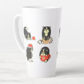 Schattigee en Funny Christmas Cats Latte Mok (Linkerhoek)